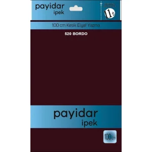Payidar İpek 100 Cm Bordo Düz Poşetli Yazma (PYR-601-520)