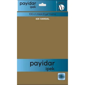 Payidar İpek 100 Cm Hardal Düz Poşetli Yazma (PYR-601-428)