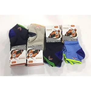 Erkek Çocuk Penye Patik Çorap 12li Paket (Yaş:3-4) (EC-99-01)
