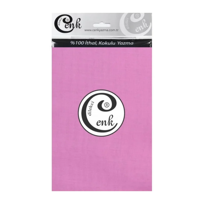 Cenk Yazma 90cm Düz Gül Kurusu Tekli Poşet Yazma (90cm-830)