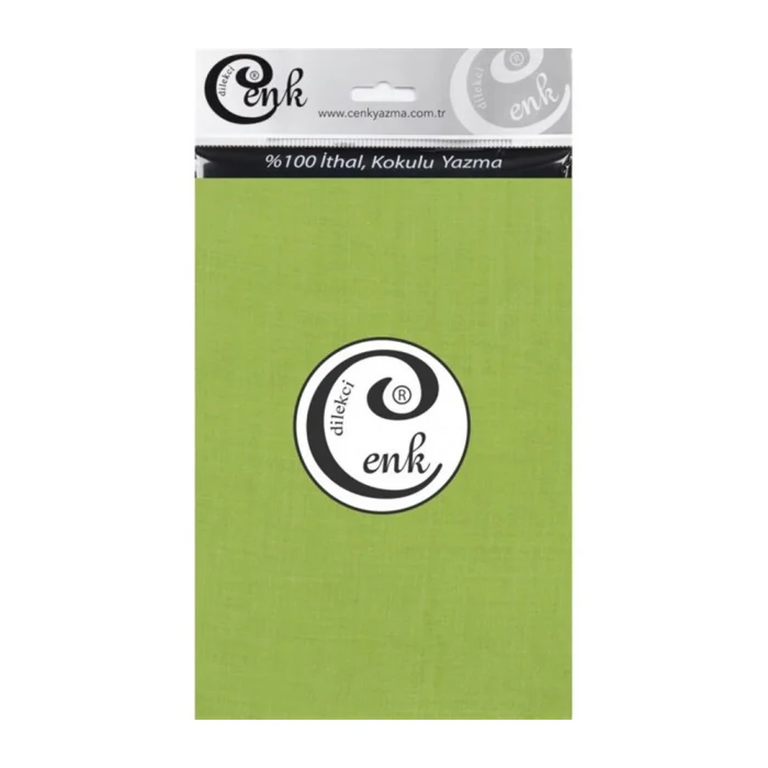 Cenk Yazma 90cm Düz Yeşil Tekli Poşet Yazma (90cm-434)