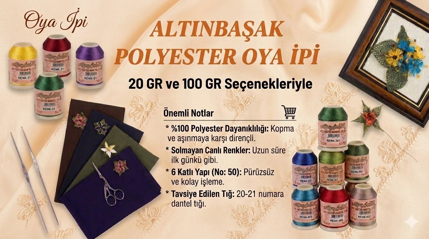 Altınbaşak Polyeser Oya İpi