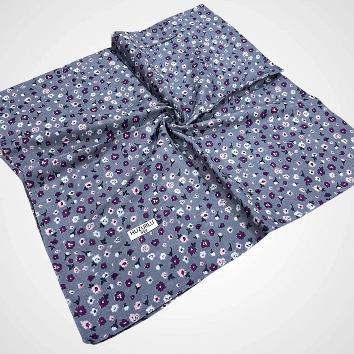 Huzurlu İpek Desenli Dikişli Yazma - (hd02-10)