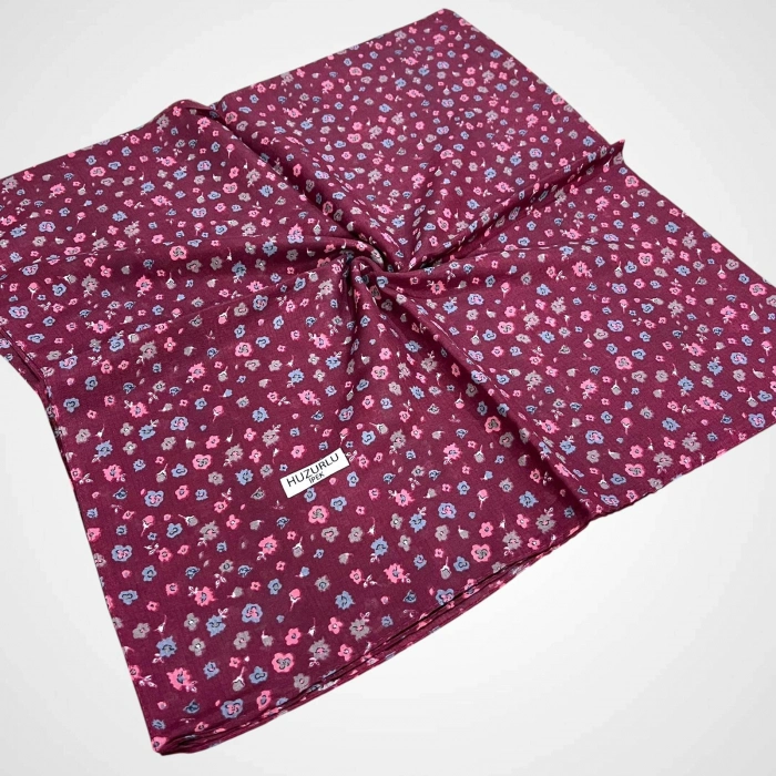 Huzurlu İpek Desenli Dikişli Yazma - (hd02-11)