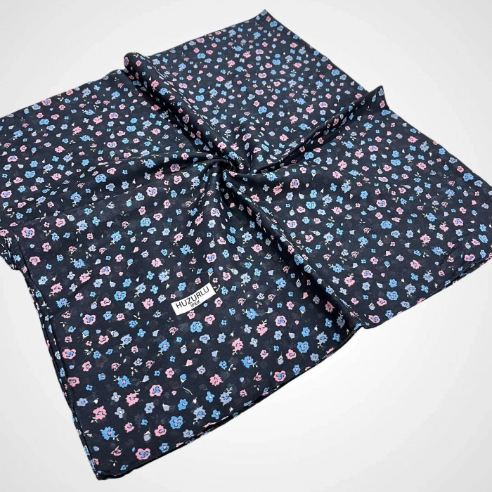 Huzurlu İpek Desenli Dikişli Yazma - (hd02-13)