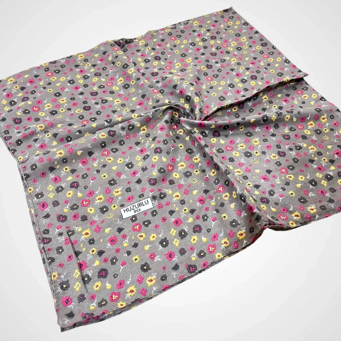 Huzurlu İpek Desenli Dikişli Yazma - (hd02-22)