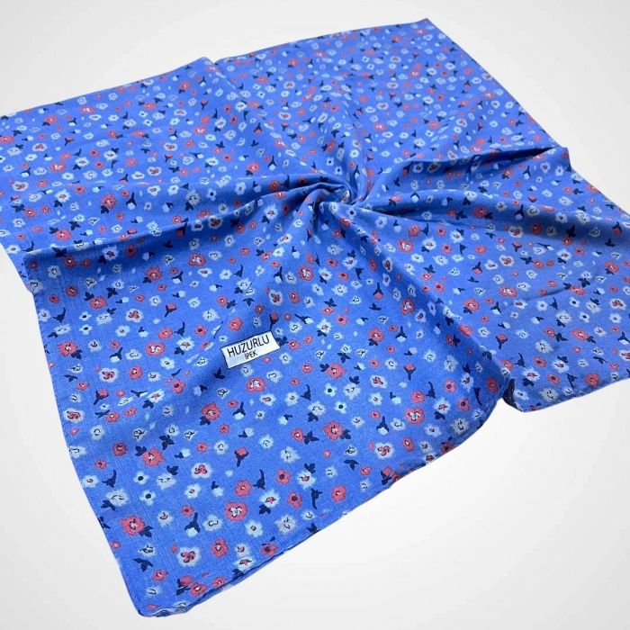 Huzurlu İpek Desenli Dikişli Yazma - (hd02-23)