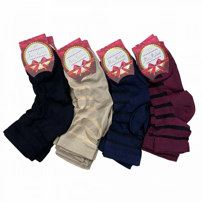 Miss Madam Kadın Desenli Tül Çorap - (mss01-01)