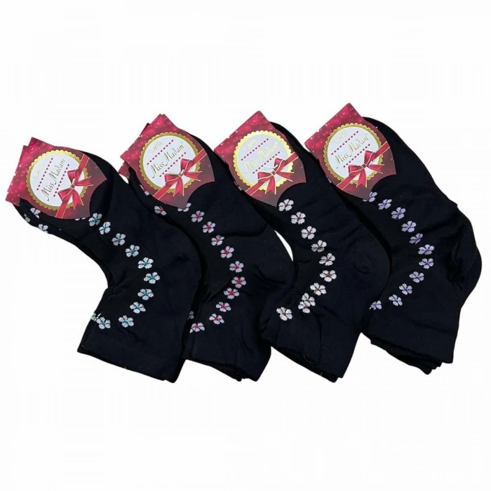 Miss Madam Kadın Desenli Tül Çorap - (mss01-04)