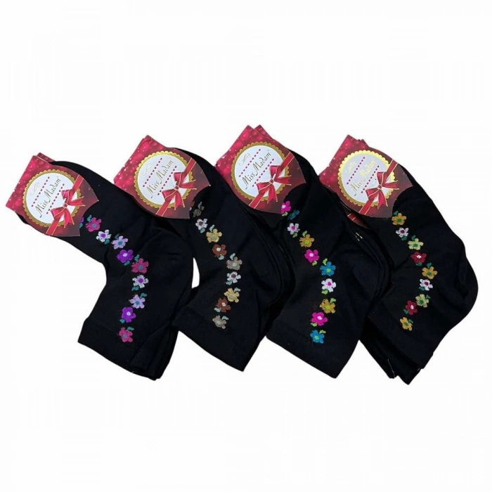 Miss Madam Kadın Desenli Tül Çorap - (mss01-07)