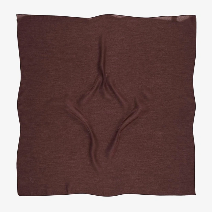 Picasso Düz Pırıltı Kehribar Eşarp Kahve (ry9921)