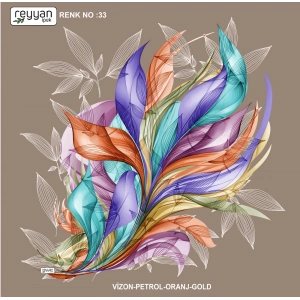 Reyyan İpek 100 cm Desenli Oyalık Yazma (ryyn-447-06)