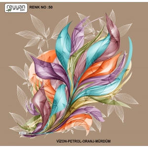 Reyyan İpek 100 cm Desenli Oyalık Yazma (ryyn-447-07)