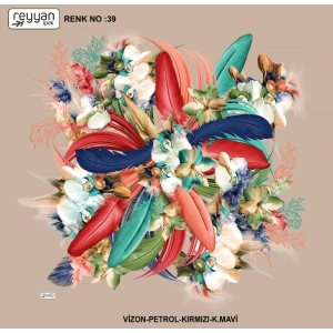 Reyyan İpek 100 cm Desenli Oyalık Yazma (ryyn-448-01)