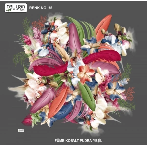 Reyyan İpek 100 cm Desenli Oyalık Yazma (ryyn-448-05)
