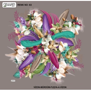 Reyyan İpek 100 cm Desenli Oyalık Yazma (ryyn-448-11)