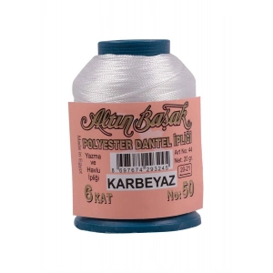 Altınbaşak 20 Gram Polyester Oya İpi (Renk:Karbeyaz)