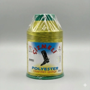Çizmeli 100 gr. Polyester Oya İpi - (Renk no:1200)