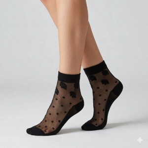 Miss Madam Kadın Düz Siyah Renk Tül Çorap - (mss02-01)