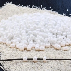 Beyaz Dökme Kum Boncuk Orta Boy 500 gram (bck01-02)