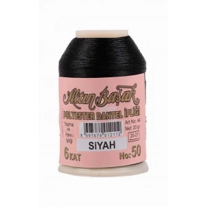 Altınbaşak 20 Gram Polyester Oya İpi (Renk:siyah)