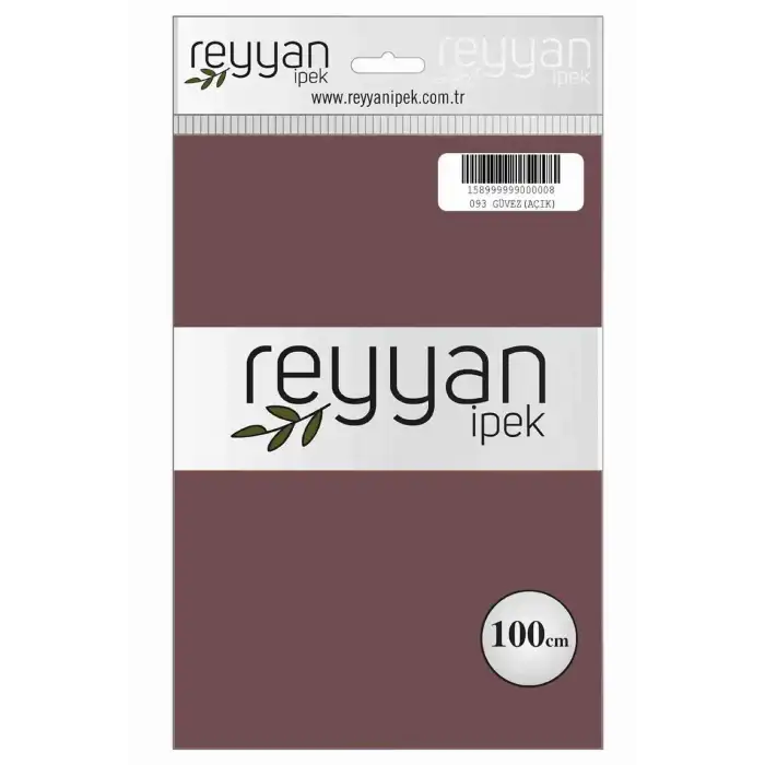 Reyyan İpek 100 Cm Düz Poşetli Yazma (Güvez Açık)-093
