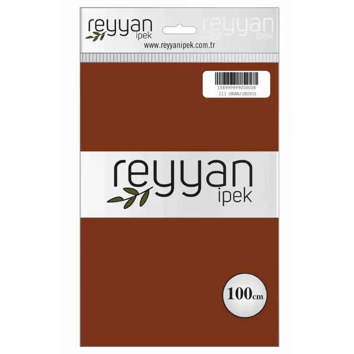 Reyyan İpek 100 Cm Düz Poşetli Yazma (Oranj Koyu)-113