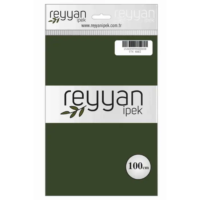 Reyyan İpek 100 Cm Düz Poşetli Yazma (Haki)-074