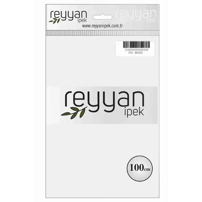 Reyyan İpek 100 Cm Düz Poşetli Yazma (Beyaz)-001