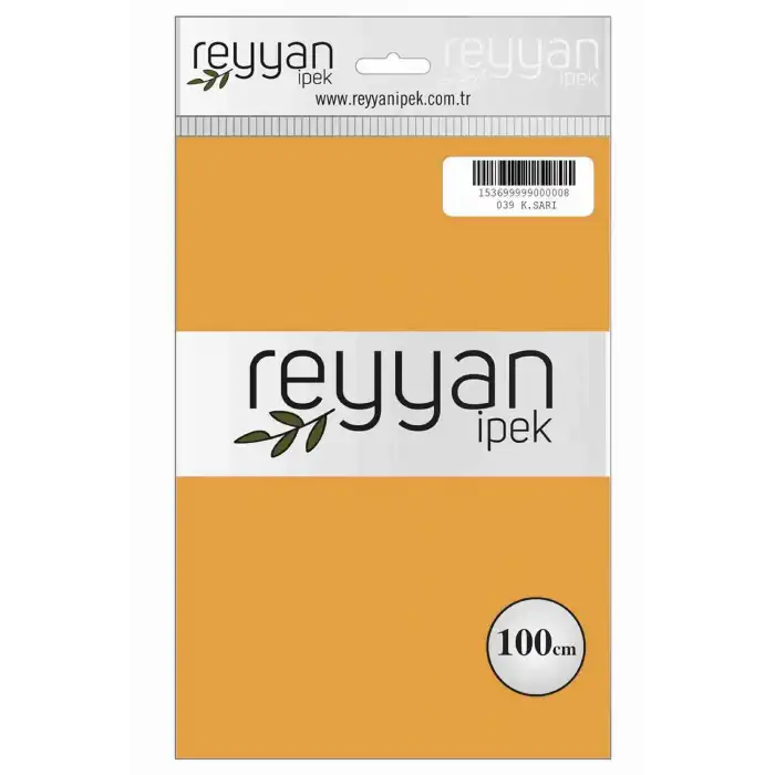 Reyyan İpek 100 Cm Düz Poşetli Yazma (Koyu Sarı)-039