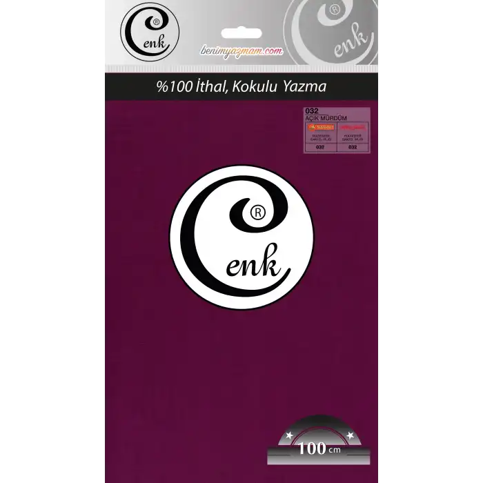 Cenk Düz 100 cm Poşetli Oyalık Yazma -(Açık Mürdüm)-(301-032)