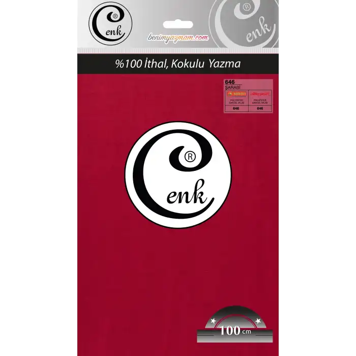 Cenk Düz 100 cm Poşetli Oyalık Yazma -(Şarabi)-(301-646)