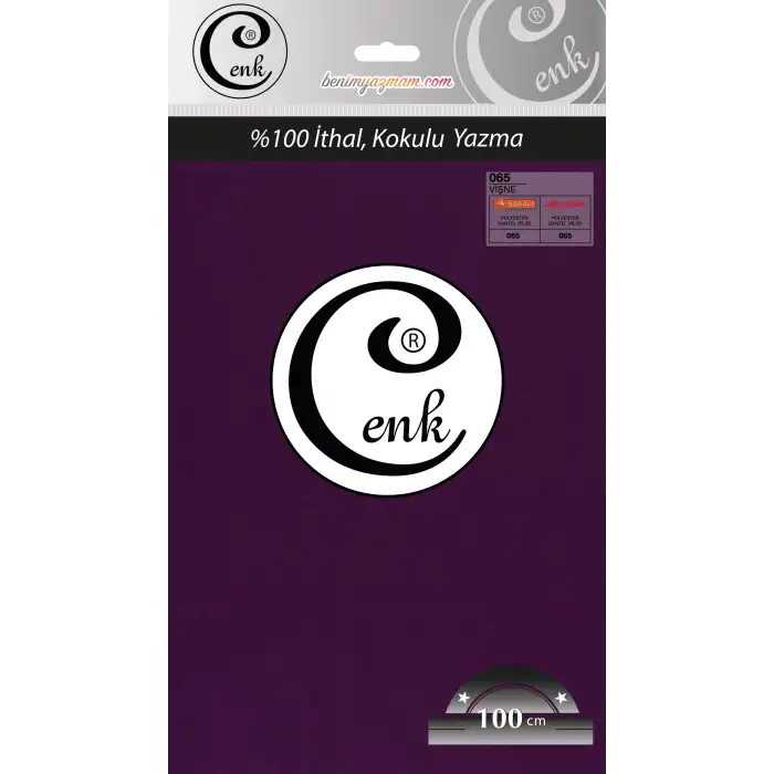 Cenk Düz 100 cm Poşetli Oyalık Yazma -(Visne)-(301-065)