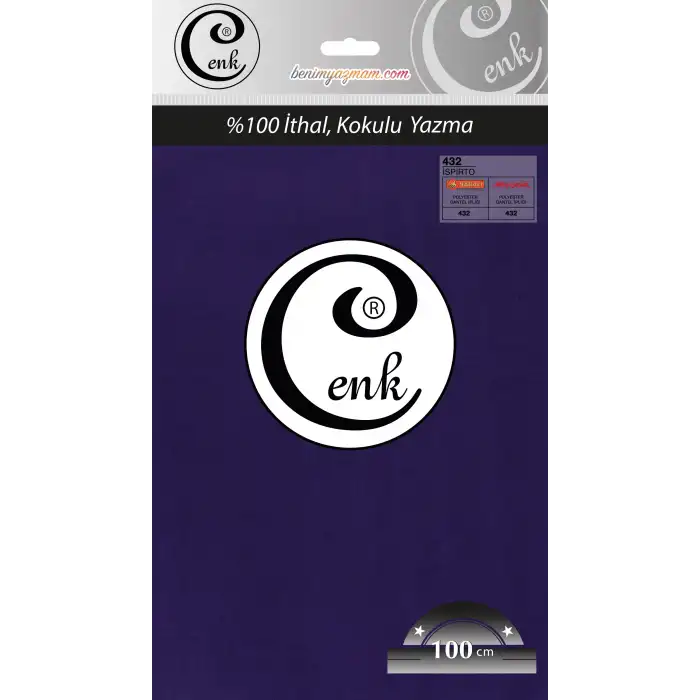 Cenk Düz 100 cm Poşetli Oyalık Yazma -(İspirto)-(301-432)