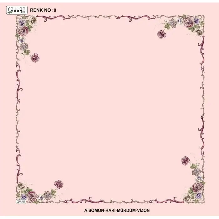 Reyyan İpek 100 cm Desenli Oyalık Yazma (ryyn-439-24)