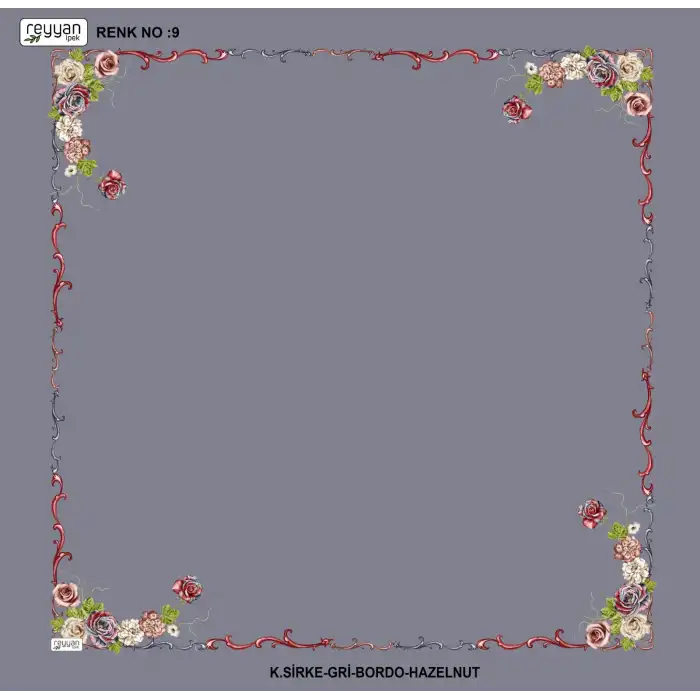 Reyyan İpek 100 cm Desenli Oyalık Yazma (ryyn-439-25)