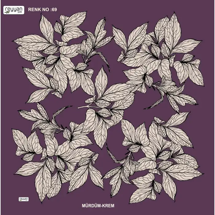 Reyyan İpek 100 cm Desenli Oyalık Yazma (ryyn-442-12)