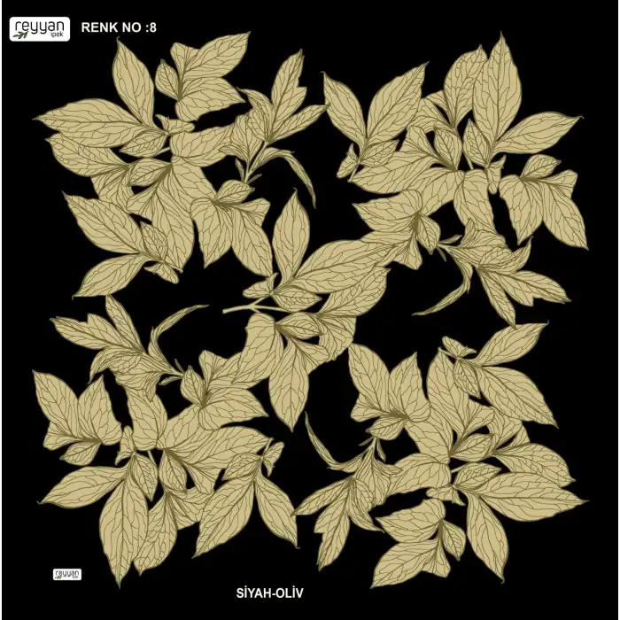 Reyyan İpek 100 cm Desenli Oyalık Yazma (ryyn-442-18)