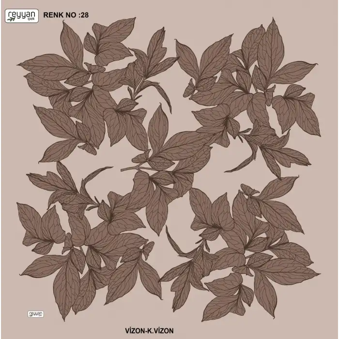 Reyyan İpek 100 cm Desenli Oyalık Yazma (ryyn-442-21)