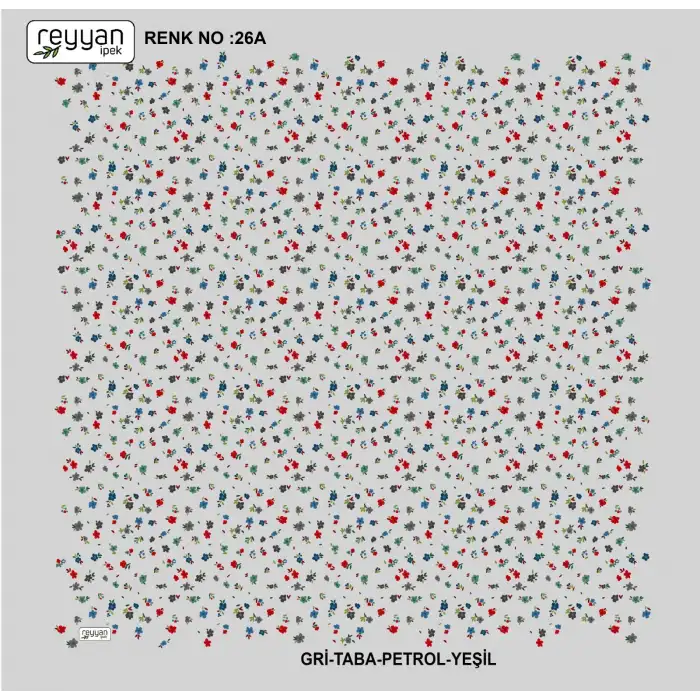 Reyyan İpek 100 cm Desenli Oyalık Yazma (ryyn-444-03)