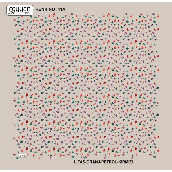 Reyyan İpek 100 cm Desenli Oyalık Yazma (ryyn-444-12)