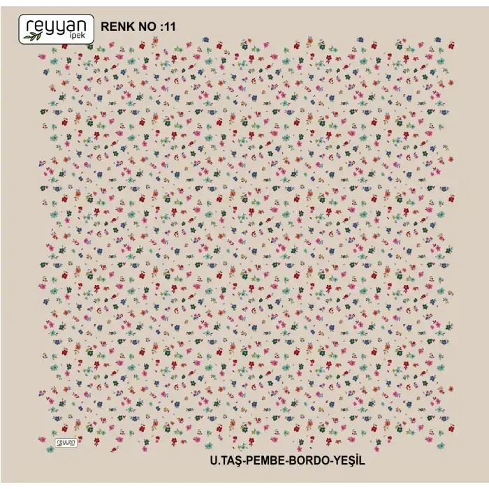 Reyyan İpek 100 cm Desenli Oyalık Yazma (ryyn-444-21)
