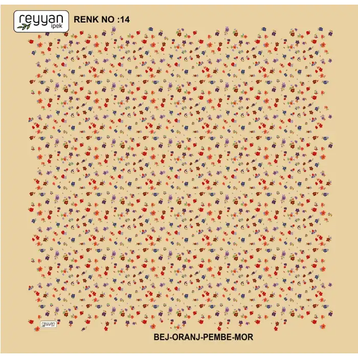 Reyyan İpek 100 cm Desenli Oyalık Yazma (ryyn-444-28)