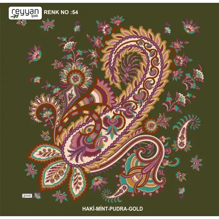 Reyyan İpek 100 cm Desenli Oyalık Yazma (ryyn-446-15)