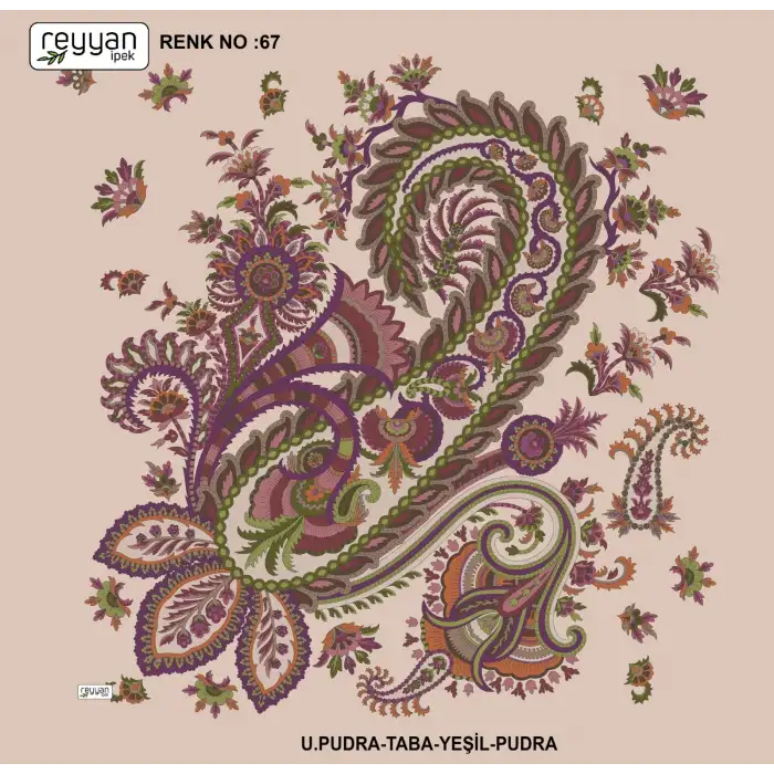 Reyyan İpek 100 cm Desenli Oyalık Yazma (ryyn-446-25)