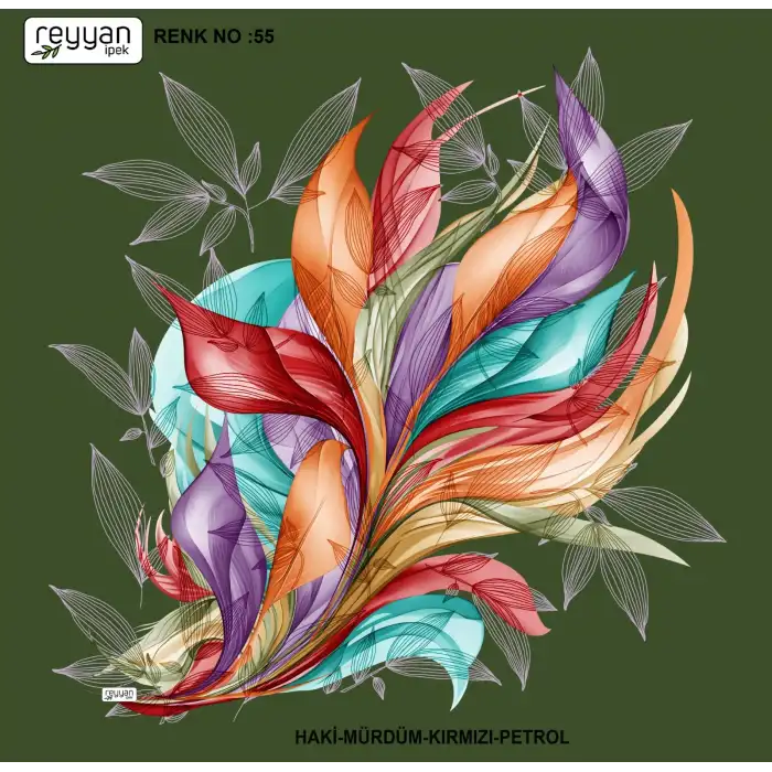Reyyan İpek 100 cm Desenli Oyalık Yazma (ryyn-447-10)