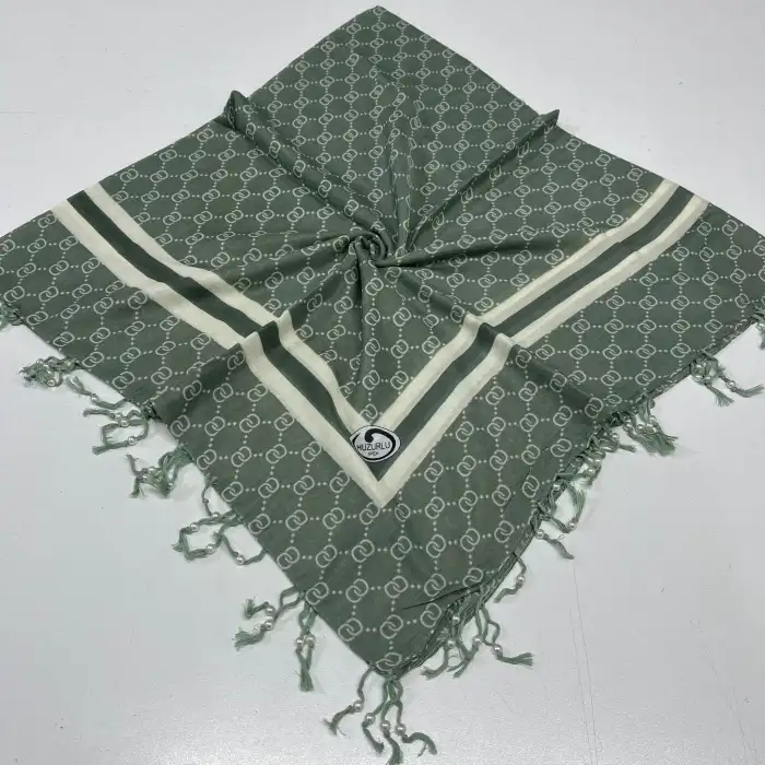 Huzurlu Püsküllü Boncuklu El İşi Yazma (pbs9904)