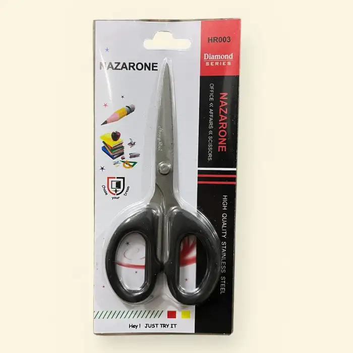 Nazarone 8 inc Paslanmaz Çelik Büyük Siyah Makas (MK05-01)
