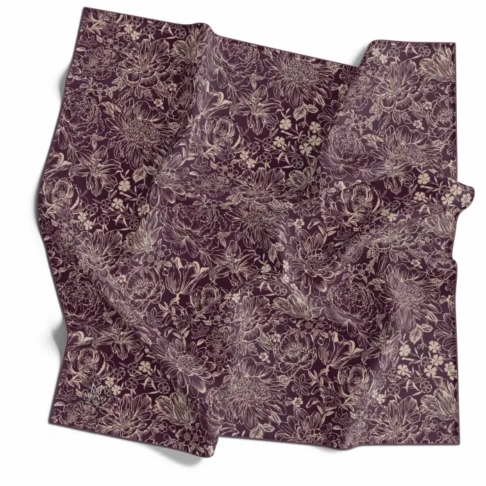 Mono Scarfs El Dikişli Dijital Soft Eşarp-soft10-03
