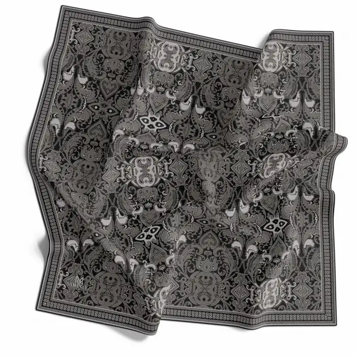 Mono Scarfs El Dikişli Dijital Soft Eşarp-soft12-05